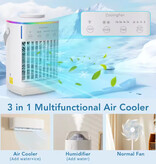 AFDEAL Portable Air Conditioner Fan - USB Air Cooler - 700ml Water Tank - White