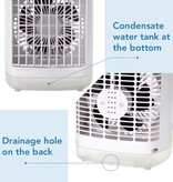 AFDEAL Tragbarer Klimaanlagenlüfter - USB-Luftkühler - 700 ml Wassertank - Weiß