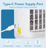 AFDEAL Draagbare Airconditoner Ventilator - USB Luchtkoeler - 700ml Watertank - Wit