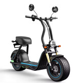 HoneyWhale Bicicleta eléctrica M5 Max Fat Tire Chopper - Patinete eléctrico inteligente - Ruedas de 14" - Color negro