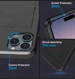 UTHAI Étui portefeuille pour iPhone XS Max avec fentes pour cartes - Bleu marine