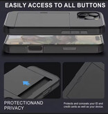 UTHAI Custodia a portafoglio con slot per carte di credito per iPhone 8 - Blu navy