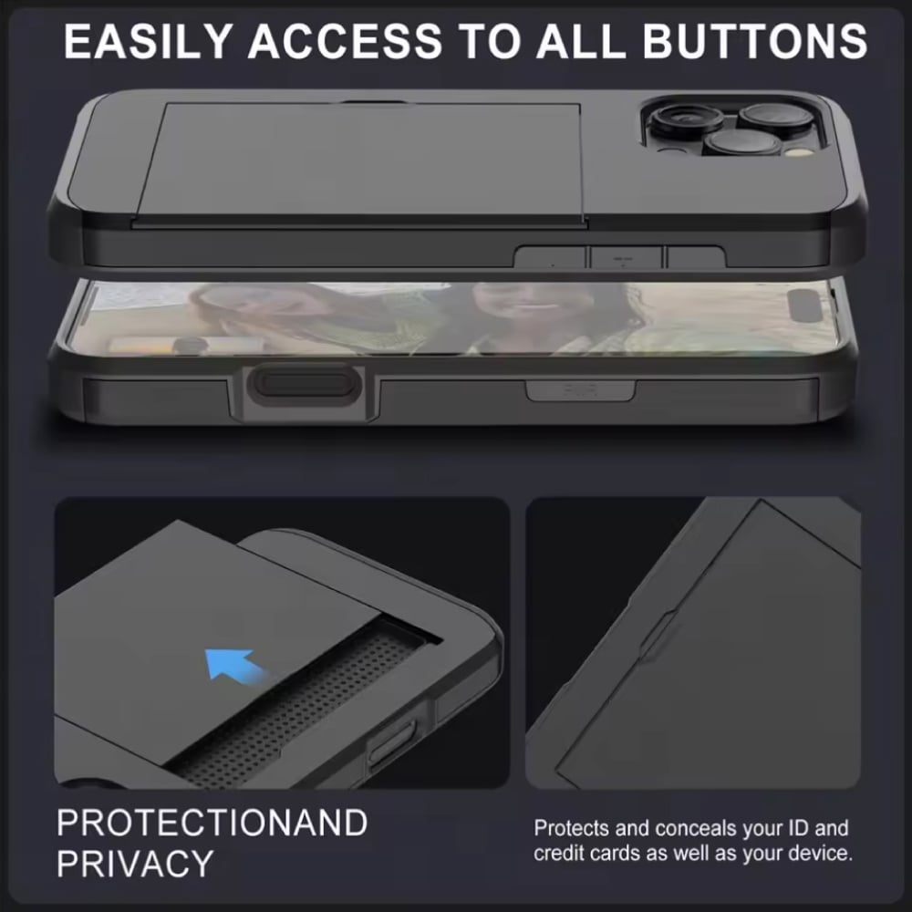 UTHAI Étui portefeuille avec porte-cartes pour iPhone 7 - Noir