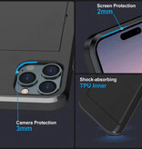 UTHAI Kartenhalter-Hülle für iPhone 7 Plus - Brieftaschen-Kartensteckplatz-Hülle - Schwarz