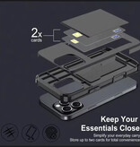 UTHAI Custodia porta carte per iPhone 8 - Custodia porta carte con slot per portafoglio - Rosso