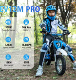 Evercross Tech Moto électrique EV12M Pro - Scooter enfant - Roues 12" - Rouge