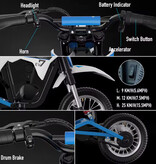 Evercross Tech EV12M Pro Electric Motorcycle - Scooter Kids - 12" Wheels - Blue