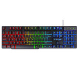 T-WOLF Tastiera da gioco 4 in 1 / Cuffie / Mouse / Tappetino per mouse - RGB - QWERTY