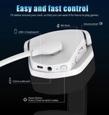 NUBWO G06 Gaming Headset met Microfoon - Over-ear Koptelefoon - Zwart Rood