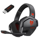 NUBWO G06 Gaming Headset with Microphone - Over-ear Headphones - Black Red