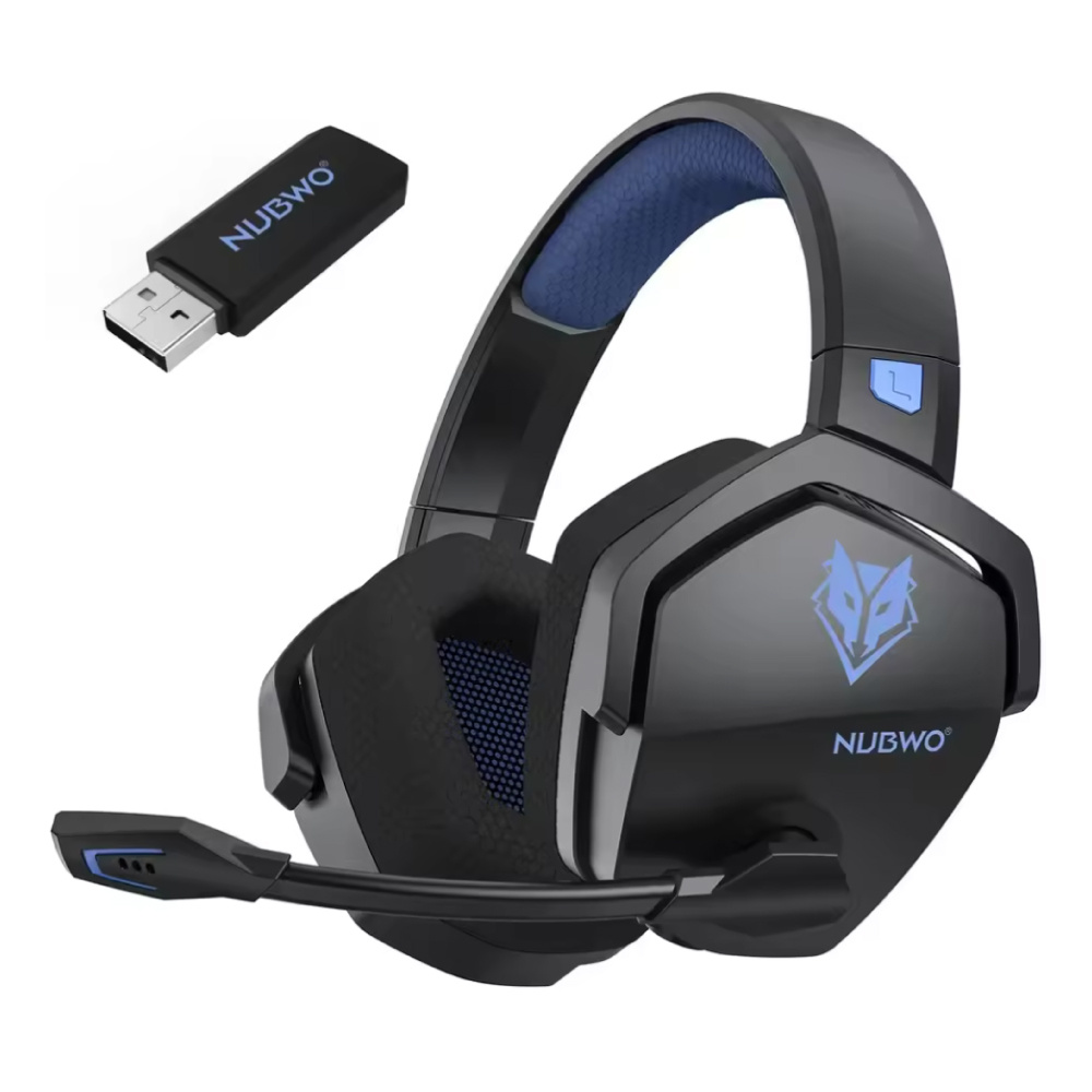NUBWO Auriculares para juegos G06 con micrófono - Auriculares supraaurales - Negro/Azul
