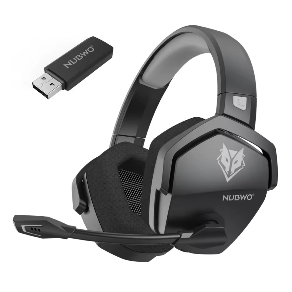NUBWO Casque de jeu G06 avec microphone - Casque supra-auriculaire - Noir/gris