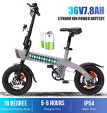 ELEKGO Vélo électrique urbain EG01 - Roues de 14 pouces - Vélo électrique intelligent pliable - Noir