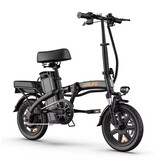 URLIFE Bicicletta elettrica F1L - Ruote da 14 pollici - E-Bike pieghevole intelligente - Nera