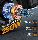 URLIFE Bicicletta elettrica F1L - Ruote da 14 pollici - E-Bike pieghevole intelligente - Nera