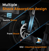 URLIFE Vélo électrique F1L - Roues de 14 pouces - Vélo électrique intelligent pliable - Gris