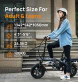 URLIFE F1L Elektrische Fiets - 14-inch Wielen - Opvouwbare Smart E-Bike - Grijs