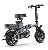 URLIFE Bicicleta eléctrica F1L - Ruedas de 14 pulgadas - Plegable e inteligente - Gris