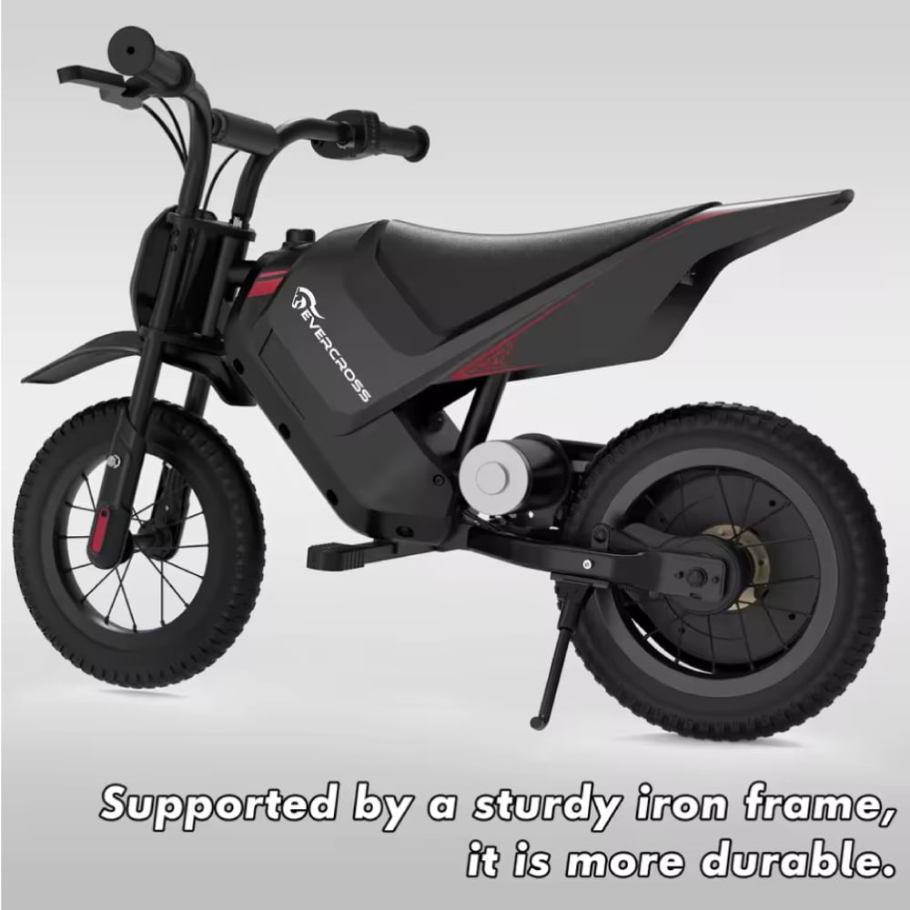 Evercross Tech Moto électrique EV05M - Scooter enfant - Roues 12" - Noir