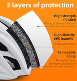 West Biking Casco da bicicletta ultraleggero - Casco da bici da corsa MTB Protezione per il ciclismo - Nero