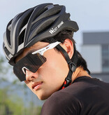 West Biking Casco da bicicletta ultraleggero - Casco da bici da corsa MTB Protezione per il ciclismo - Nero