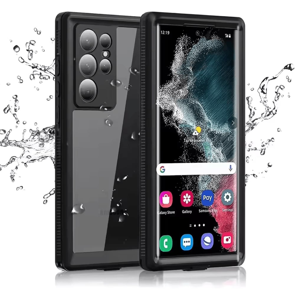 Huikai Samsung Galaxy S24 Plus Waterproof Case - Full Body Heavy Duty Shockproof 360° Cover - Black