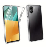Stuff Certified® Custodia a 360° per Xiaomi Poco X7 Pro - Custodia in silicone trasparente TPU integrale + protezione per lo schermo in PET