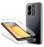 Stuff Certified® 360° Case for Xiaomi Poco F7 Pro - Transparent TPU Full Body Silicone Case + PET Screen Protector
