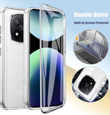 Stuff Certified® 360° Case for Xiaomi Poco F7 Pro - Transparent TPU Full Body Silicone Case + PET Screen Protector