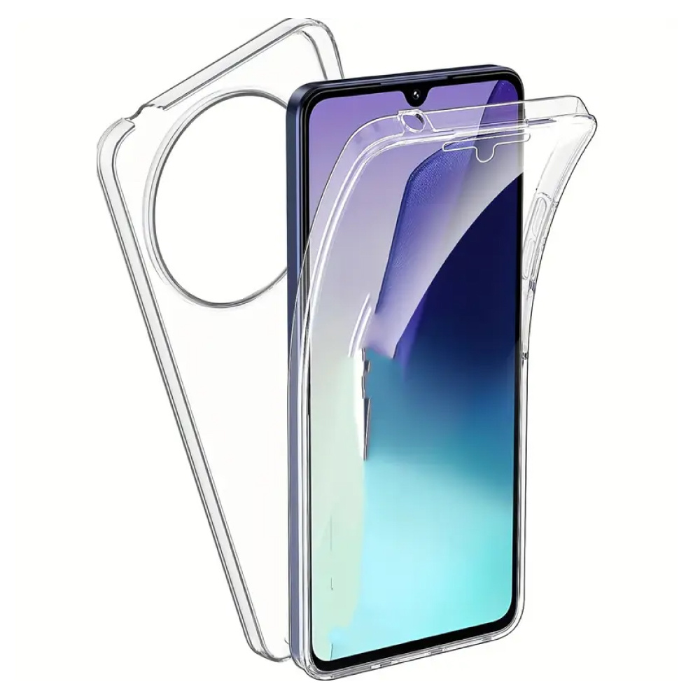 Stuff Certified® 360°-Hülle für Xiaomi Poco F7 Pro - Transparente TPU-Ganzkörper-Silikonhülle + PET-Displayschutzfolie