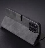 Stuff Certified® Etui z klapką do Xiaomi Poco F6 Pro – portfel z imitacji skóry – ciemnoszary