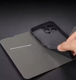 Stuff Certified® Xiaomi Poco X6 Pro Flip Case - Brieftaschen-Hülle aus Kunstleder - Dunkelgrau