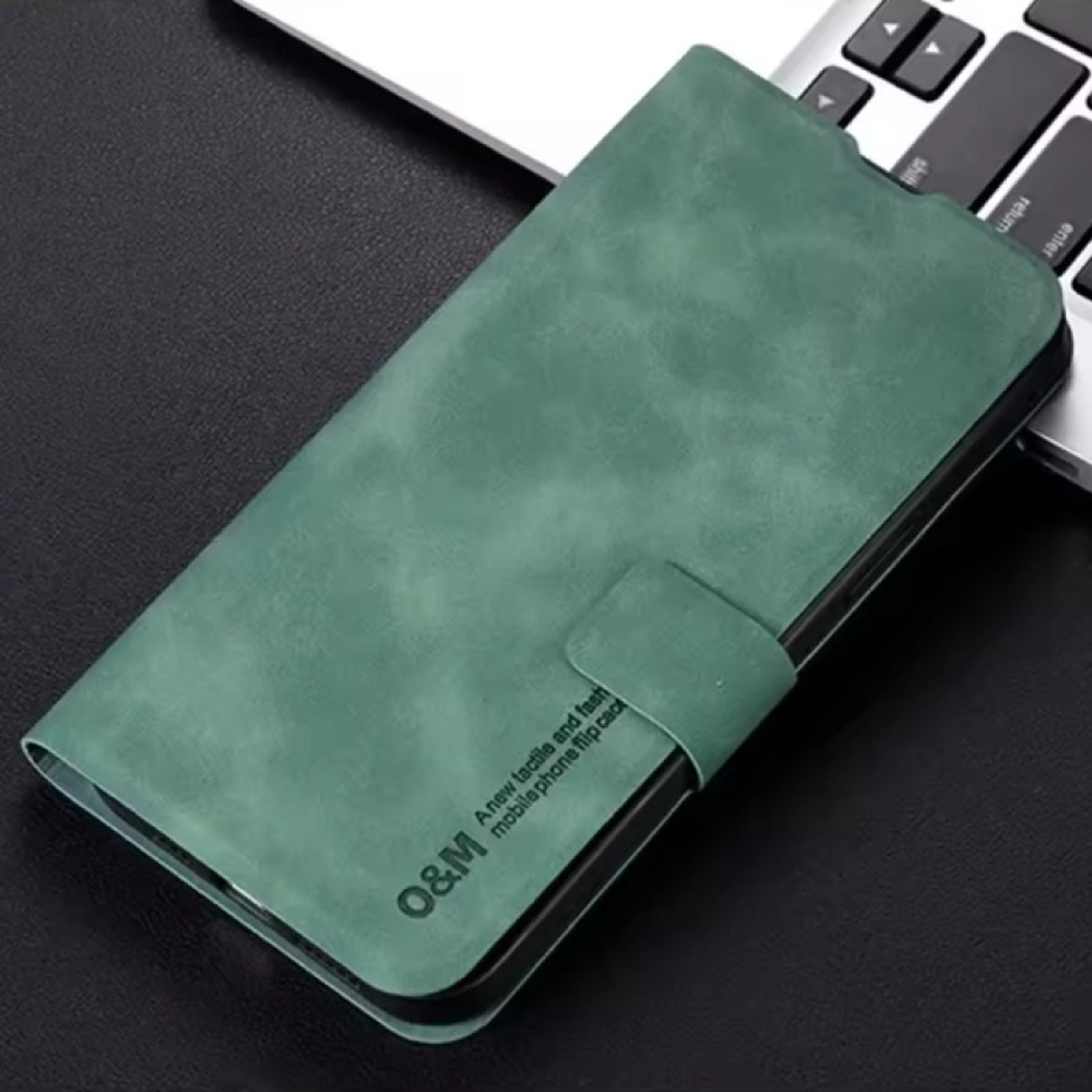 Stuff Certified® Xiaomi Poco X6 Flip Case - Brieftaschen-Hülle aus Kunstleder - Grün