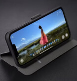 Stuff Certified® Xiaomi Poco X6 Flip Case - Brieftaschen-Hülle aus Kunstleder - Grau