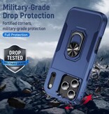 Stuff Certified® iPhone 17 - Militair Shockproof Hoesje met Kickstand - Grip Socket Magnetische Cover Case - Paars