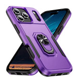 Stuff Certified® iPhone 16 - Coque militaire antichoc avec béquille - Coque magnétique Grip Socket - Violet