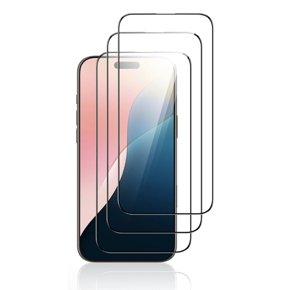 3-pak folii ochronnych na ekran iPhone'a 16e – szkło hartowane, przezroczyste