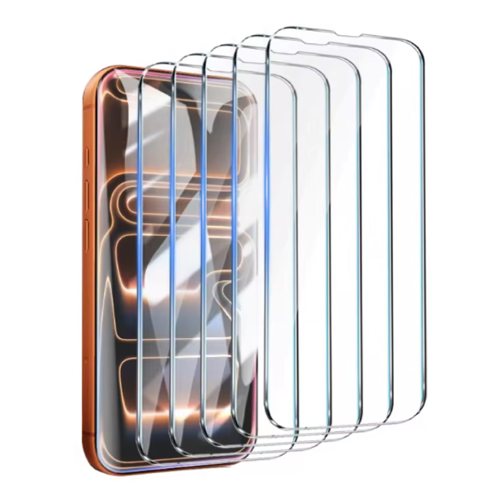 Stuff Certified® Protector de pantalla para iPhone 17 Pro Max (5 unidades) - Película de vidrio templado transparente