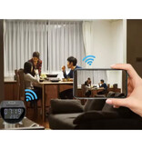 Wiwacam Reloj despertador con cámara - Reloj WiFi 4K - Seguridad para el hogar inteligente con visión nocturna y detección de movimiento - Negro