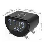 Wiwacam Sveglia con telecamera - Orologio WiFi 4K - Sicurezza domestica intelligente con visione notturna e rilevamento del movimento - Nero