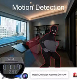Wiwacam Kamera-Wecker – 4K-WLAN-Uhr – Smart Home Security Nachtsicht-Bewegungserkennung – Schwarz