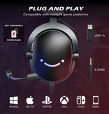 Fifine Auriculares con micrófono desmontable - Auriculares envolventes 7.1 - Negros