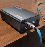 Essager Powerbank 65W PD Fast Charging - 20,000mAh - 2 Charging Ports - External Battery Charger - Black