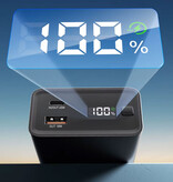 Essager Batterie externe 65 W PD à charge rapide - 20 000 mAh - 2 ports de charge - Chargeur de batterie externe - Noir