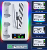 Stuff Certified® Support de refroidissement RGB avec station de charge pour manettes PS5/Slim/Pro - Noir