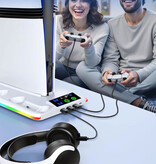 Stuff Certified® Podstawka chłodząca RGB ze stacją ładującą kontroler do PS5/Slim/Pro – czarna