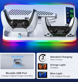 Stuff Certified® RGB Koeling Standaard met Controller Oplaadstation voor PS5/Slim/Pro - Wit
