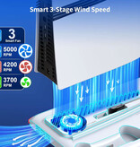 Stuff Certified® RGB Koeling Standaard met Controller Oplaadstation voor PS5/Slim/Pro - Wit