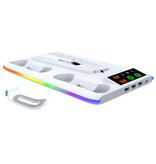 Stuff Certified® RGB Koeling Standaard met Controller Oplaadstation voor PS5/Slim/Pro - Wit