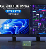 GMKtec G3 Mini komputer stacjonarny – 16 GB pamięci RAM / 512 GB pamięci ROM – Intel Alder Lake N100 – dysk SSD M.2 / WiFi 6 / BT5.2 – Windows 11 Pro – szary